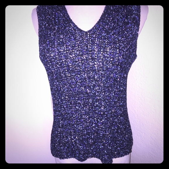 Sigrid Olsen knit sleeveless top - Picture 1 of 3